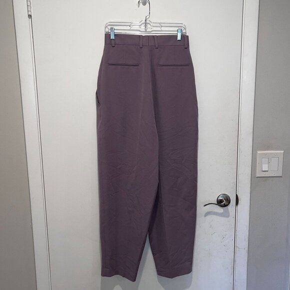 Asos Design Purple High-Waisted Pleated Lightweight Women's Trousers Pant Size 3 - Picture 5 of 12